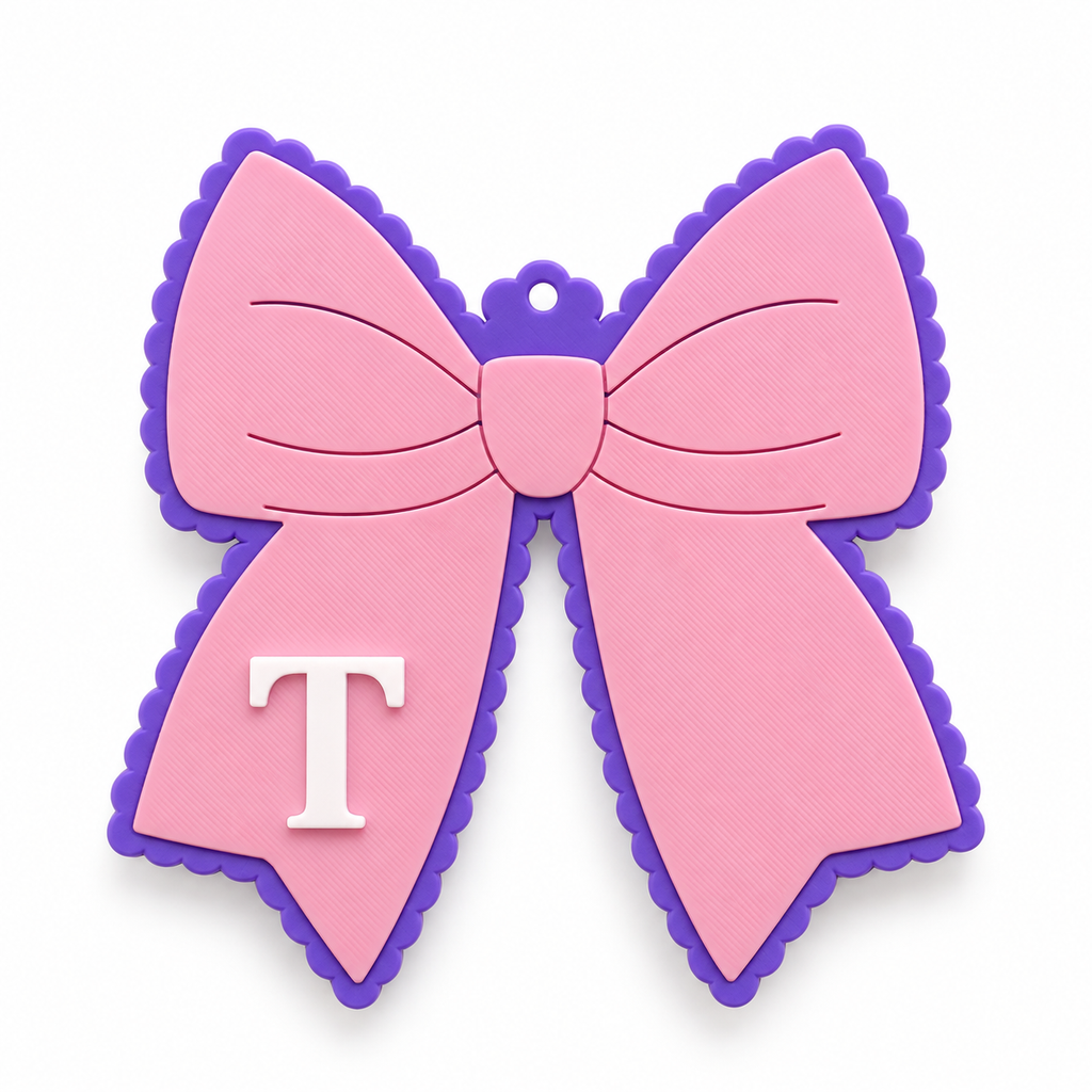 Personalized Velcro Yeti Bow Bag Patch